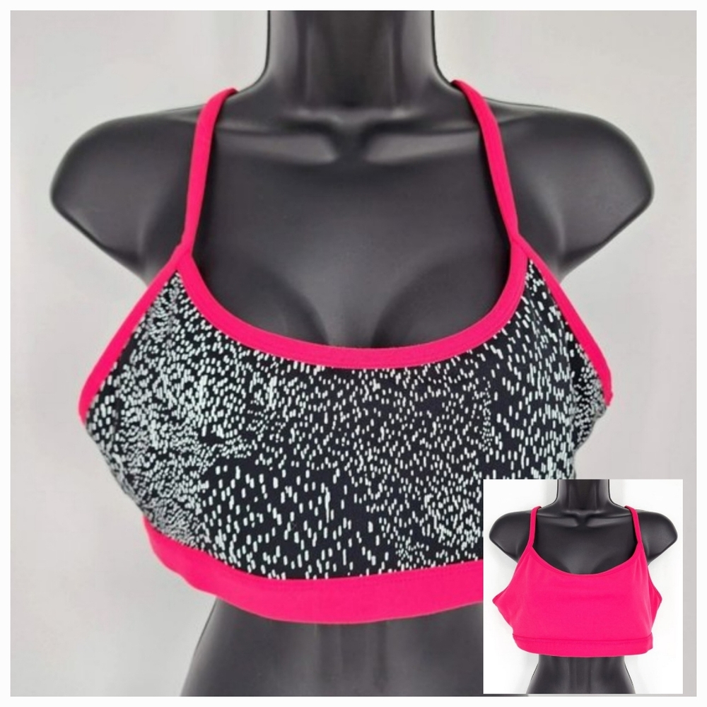Fabletics Sports Bra Pink Black Dot Intimates & Sleepwear Snapdragon Reversible